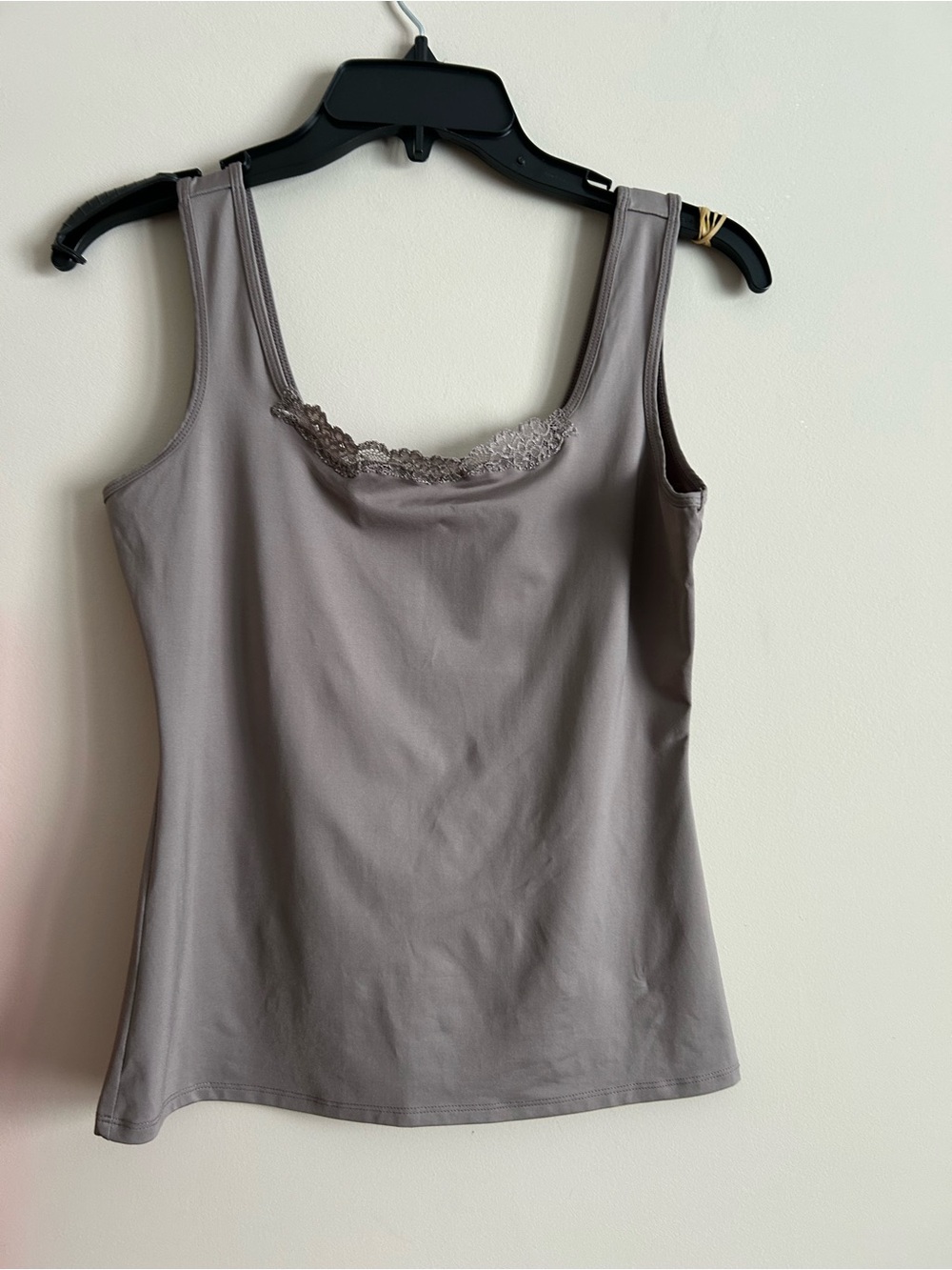 2/$10 Jones New York Taupe Lace-Trim Tank Top NWOT